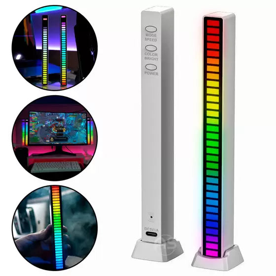 Barra de Led RGB Sensível ao Som - Bar Light Music